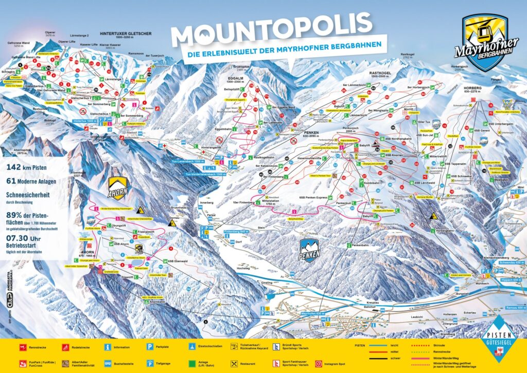 Mayrhofen Piste Map